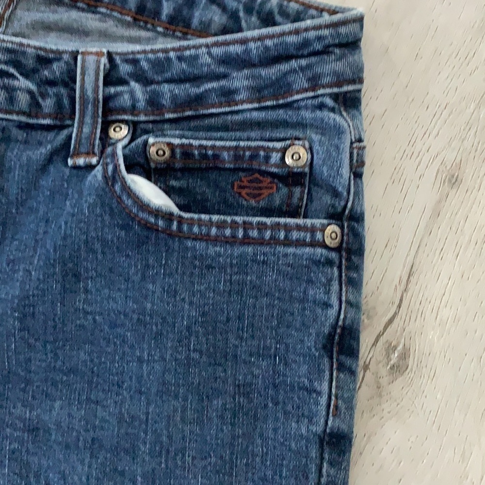 HD Harley Davidson Algodon High Waist Bootcut Jeans Women's size 4 bikers work - Picture 4 of 14